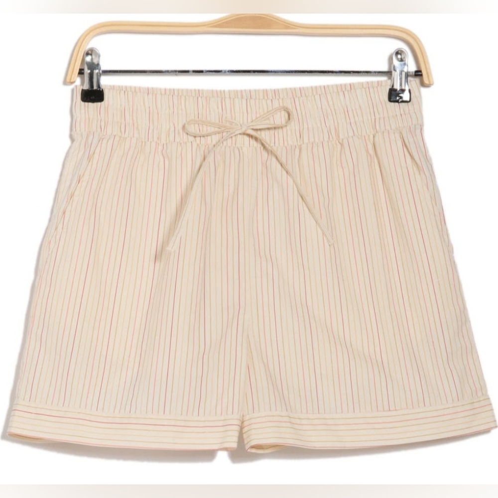 Hurley Women's 100% Cotton Striped Shorts With Pockets